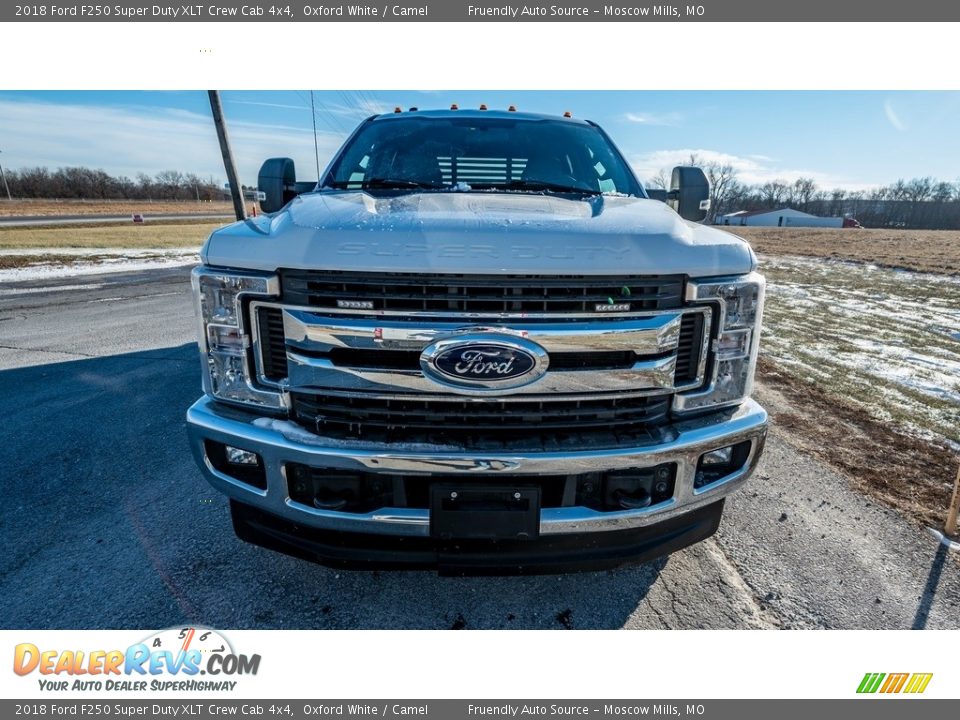 2018 Ford F250 Super Duty XLT Crew Cab 4x4 Oxford White / Camel Photo #9