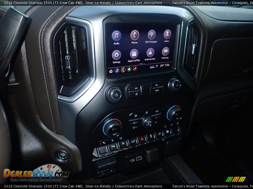 2019 Chevrolet Silverado 1500 LTZ Crew Cab 4WD Silver Ice Metallic / Gideon/Very Dark Atmosphere Photo #26