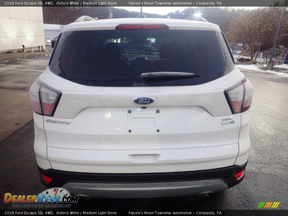 2018 Ford Escape SEL 4WD Oxford White / Medium Light Stone Photo #3