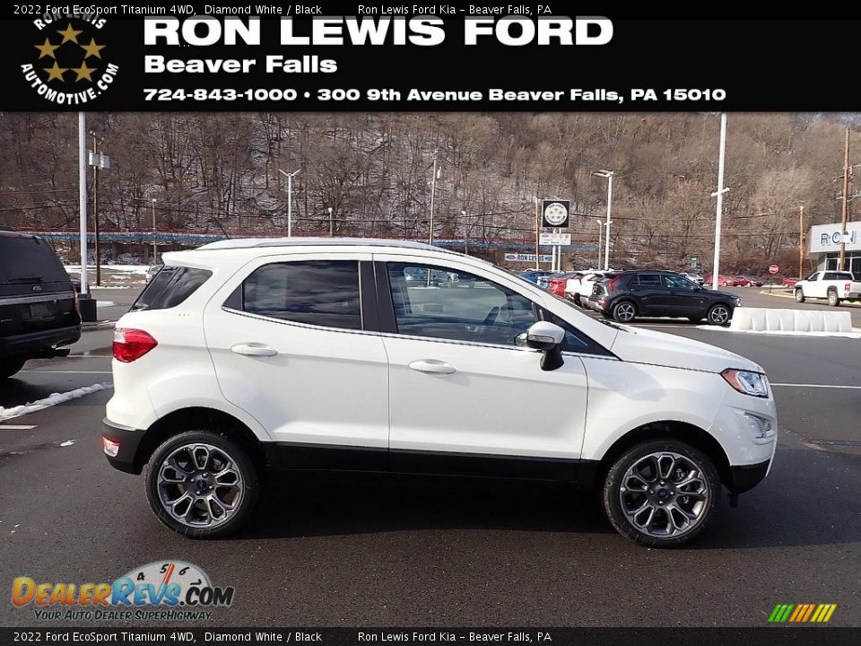 2022 Ford EcoSport Titanium 4WD Diamond White / Black Photo #1