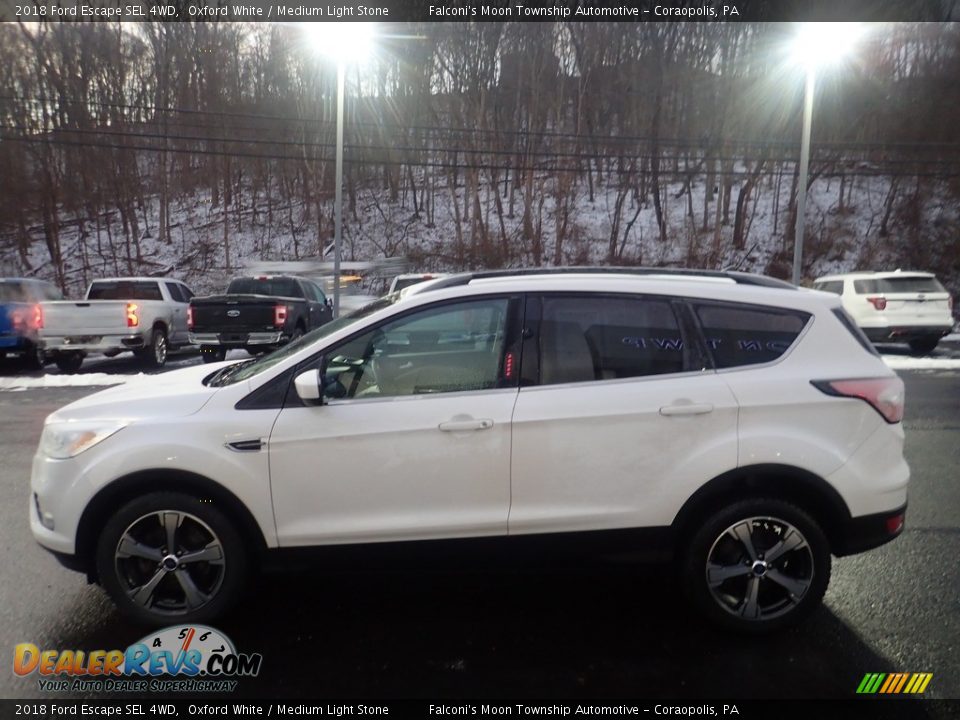 2018 Ford Escape SEL 4WD Oxford White / Medium Light Stone Photo #6