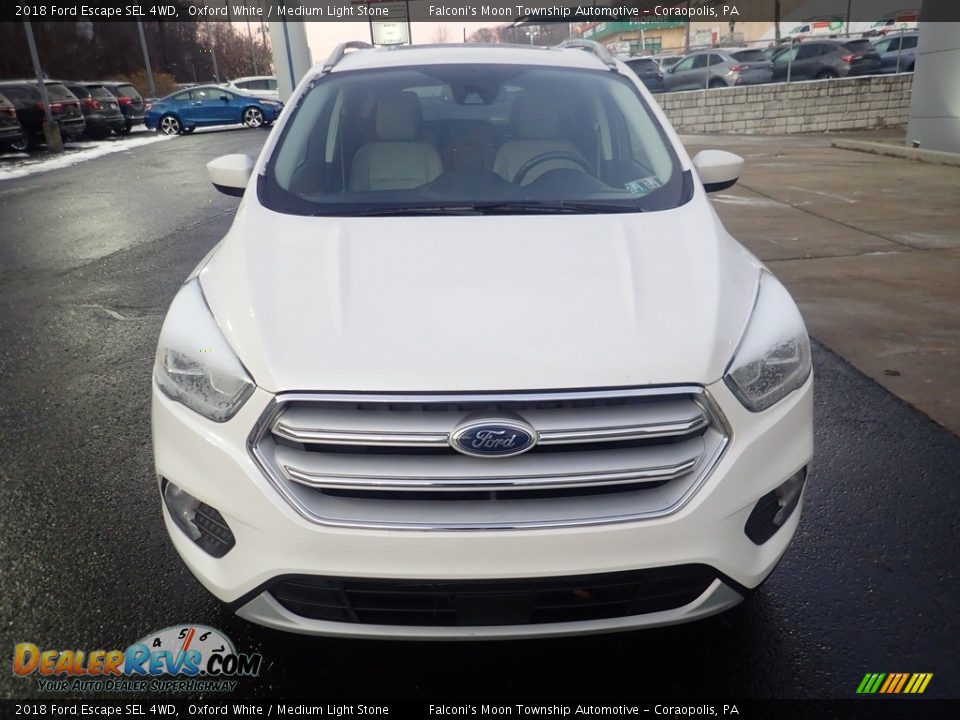 2018 Ford Escape SEL 4WD Oxford White / Medium Light Stone Photo #8