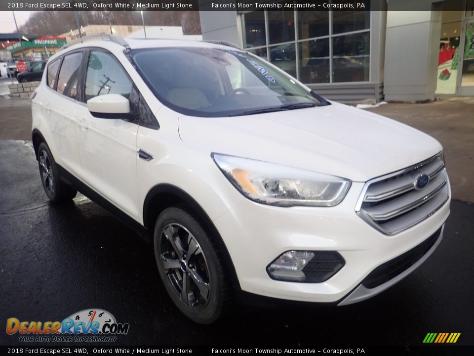 2018 Ford Escape SEL 4WD Oxford White / Medium Light Stone Photo #9