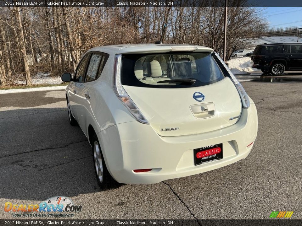 2012 Nissan LEAF SV Glacier Pearl White / Light Gray Photo #2