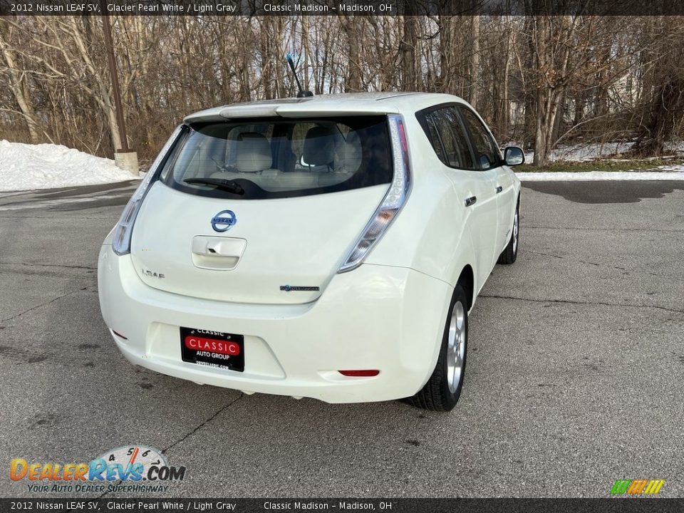 2012 Nissan LEAF SV Glacier Pearl White / Light Gray Photo #3