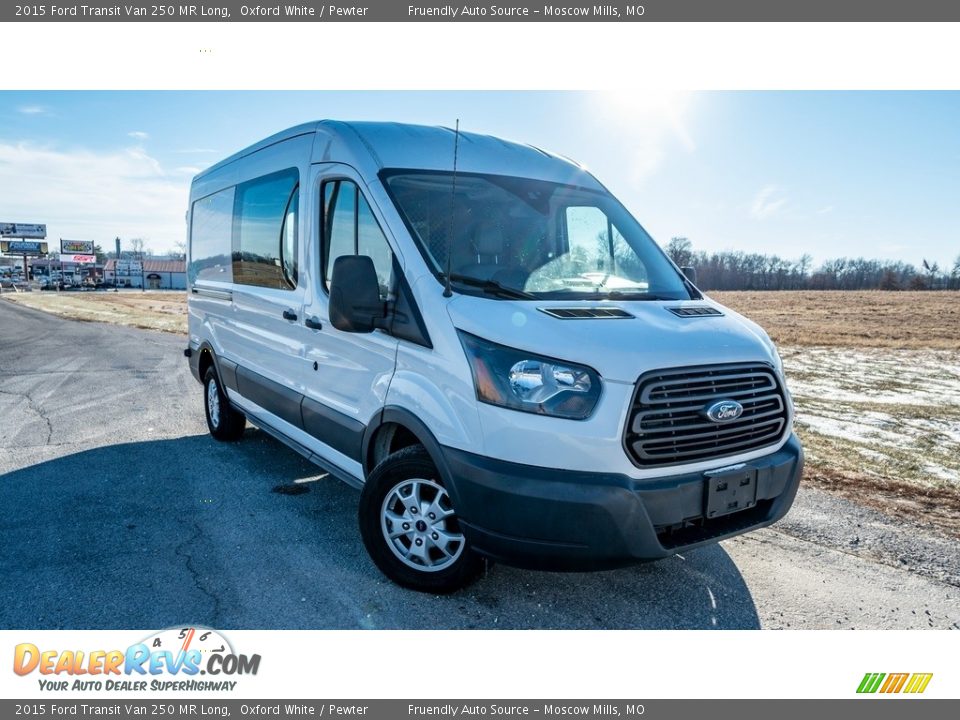 2015 Ford Transit Van 250 MR Long Oxford White / Pewter Photo #1