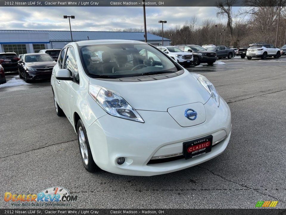 2012 Nissan LEAF SV Glacier Pearl White / Light Gray Photo #4