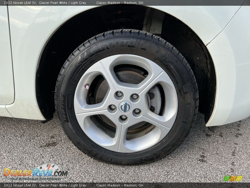 2012 Nissan LEAF SV Glacier Pearl White / Light Gray Photo #5