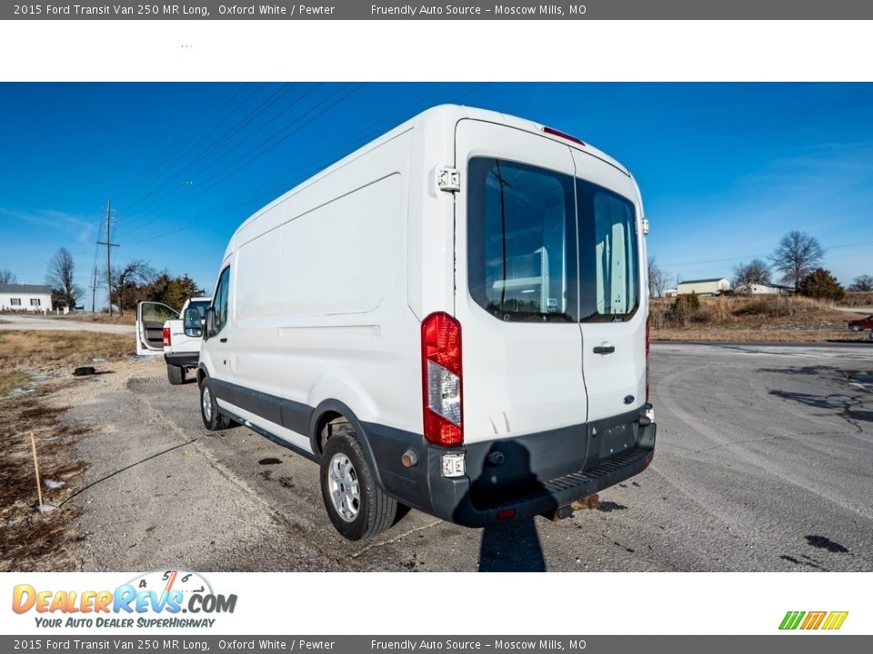 2015 Ford Transit Van 250 MR Long Oxford White / Pewter Photo #6