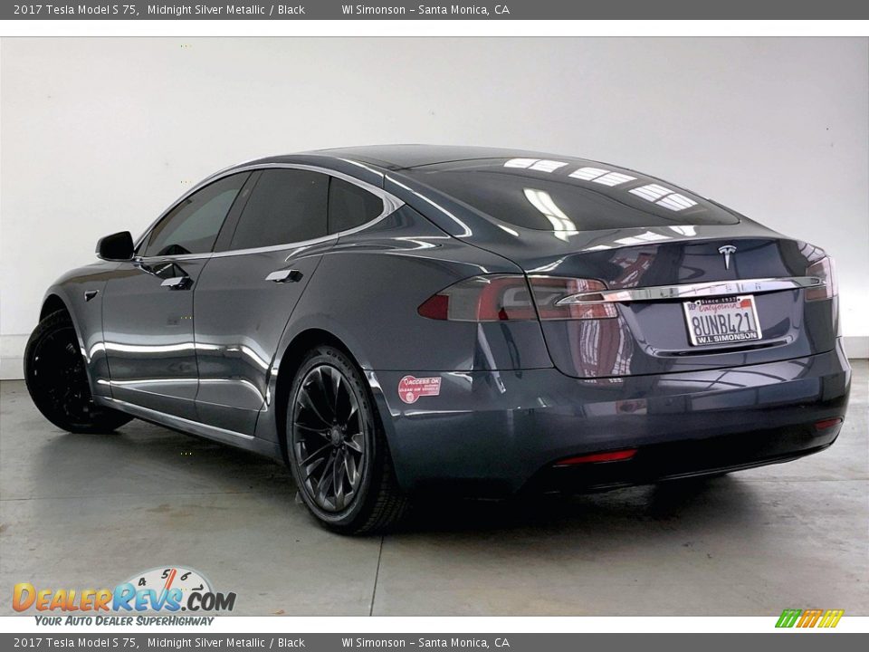 2017 Tesla Model S 75 Midnight Silver Metallic / Black Photo #10