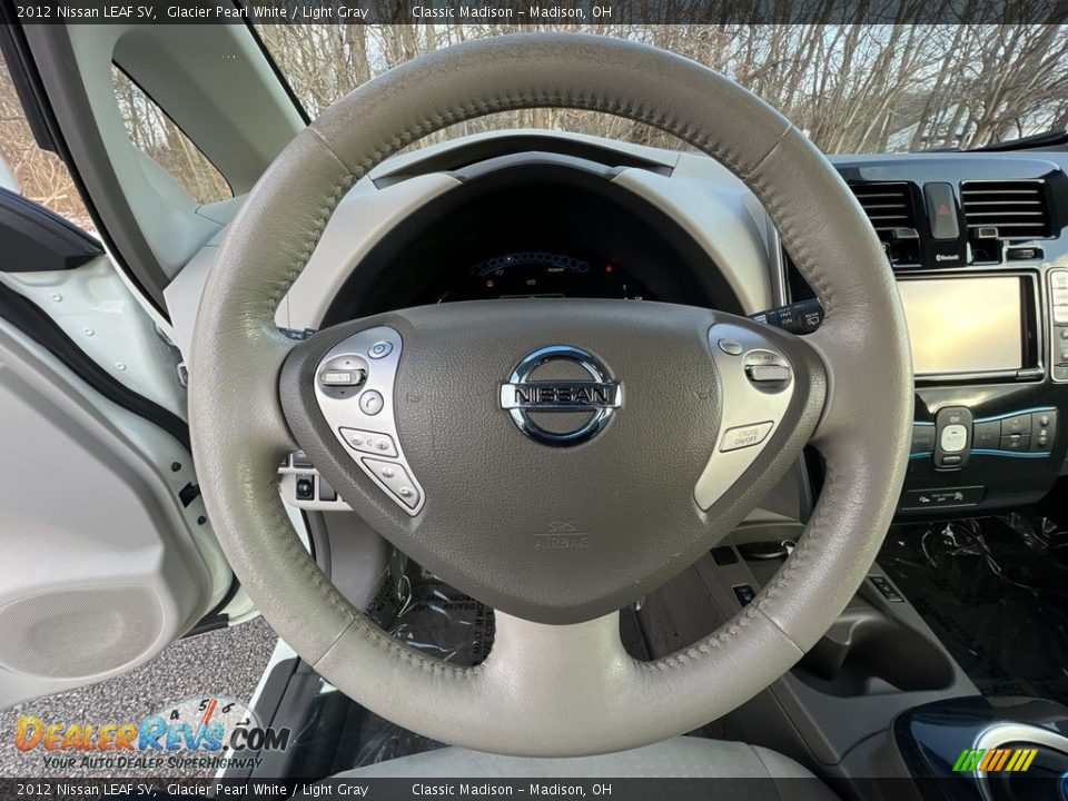 2012 Nissan LEAF SV Glacier Pearl White / Light Gray Photo #9