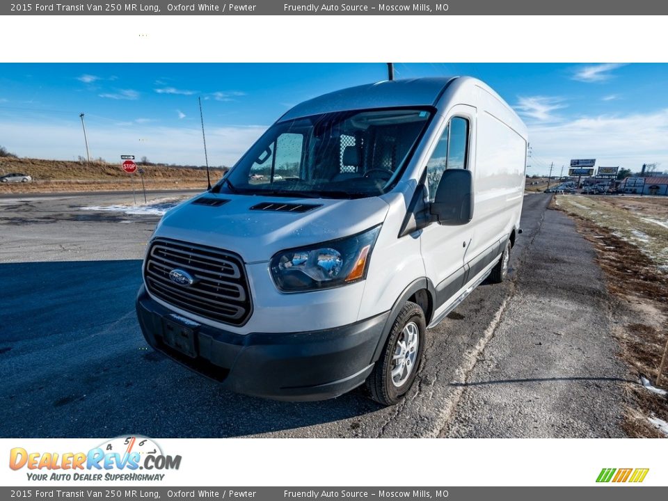 2015 Ford Transit Van 250 MR Long Oxford White / Pewter Photo #8