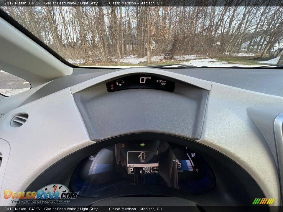2012 Nissan LEAF SV Glacier Pearl White / Light Gray Photo #10