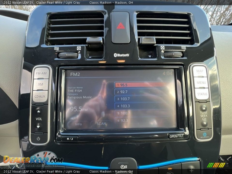 2012 Nissan LEAF SV Glacier Pearl White / Light Gray Photo #11