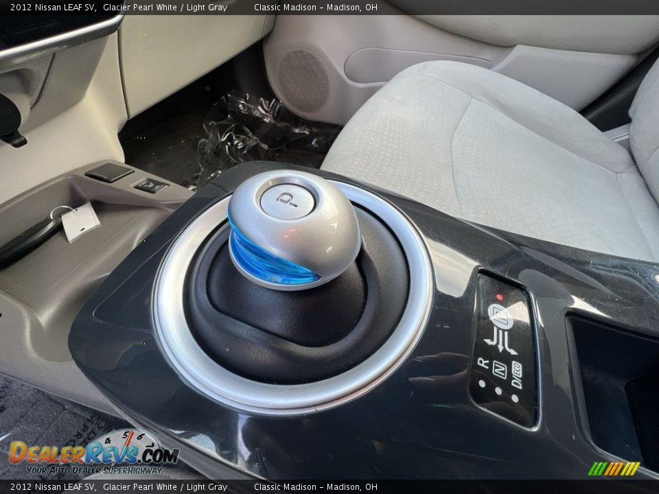 2012 Nissan LEAF SV Glacier Pearl White / Light Gray Photo #14