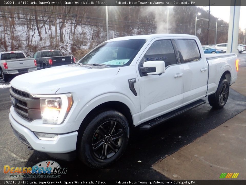 2022 Ford F150 Lariat SuperCrew 4x4 Space White Metallic / Black Photo #7