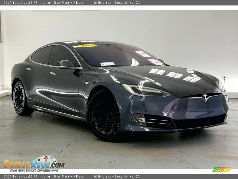Midnight Silver Metallic 2017 Tesla Model S 75 Photo #34