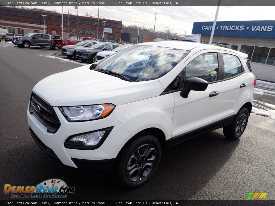 2022 Ford EcoSport S 4WD Diamond White / Medium Stone Photo #4