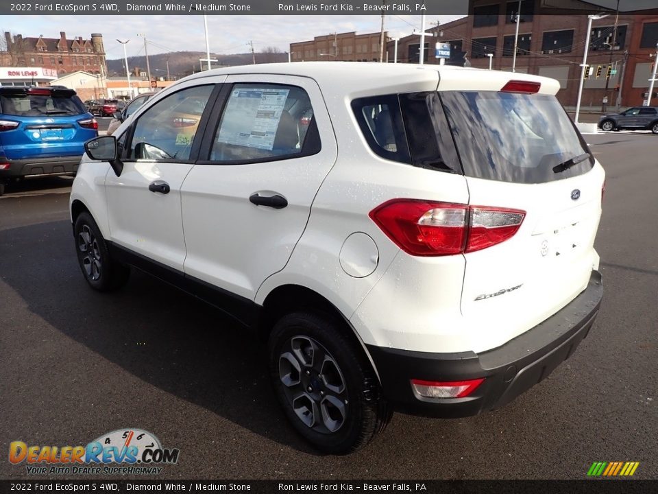 2022 Ford EcoSport S 4WD Diamond White / Medium Stone Photo #6