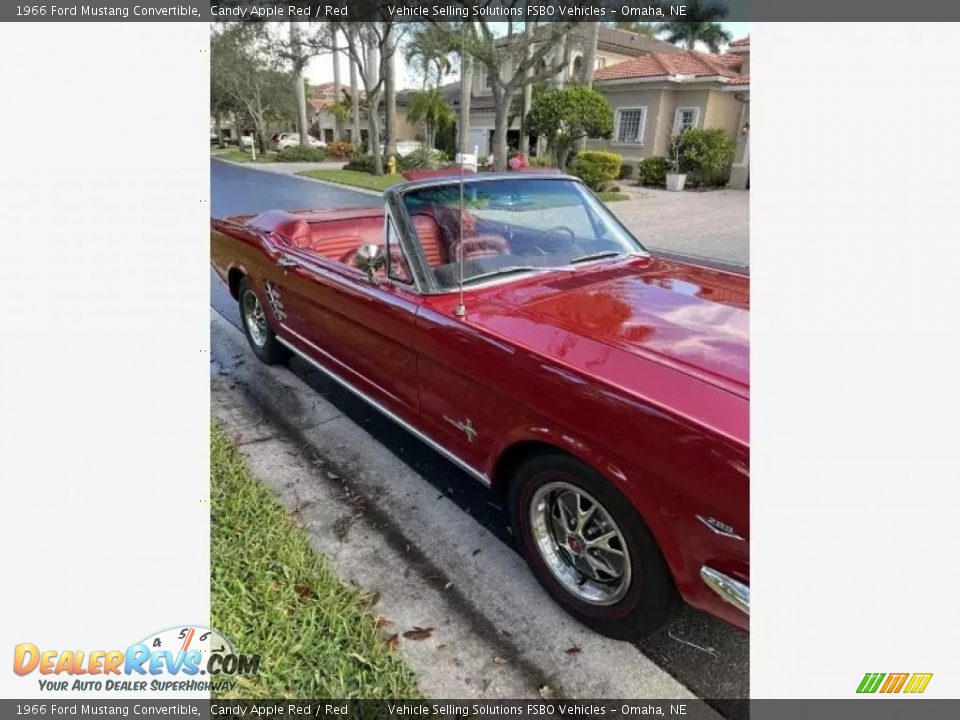 Candy Apple Red 1966 Ford Mustang Convertible Photo #3