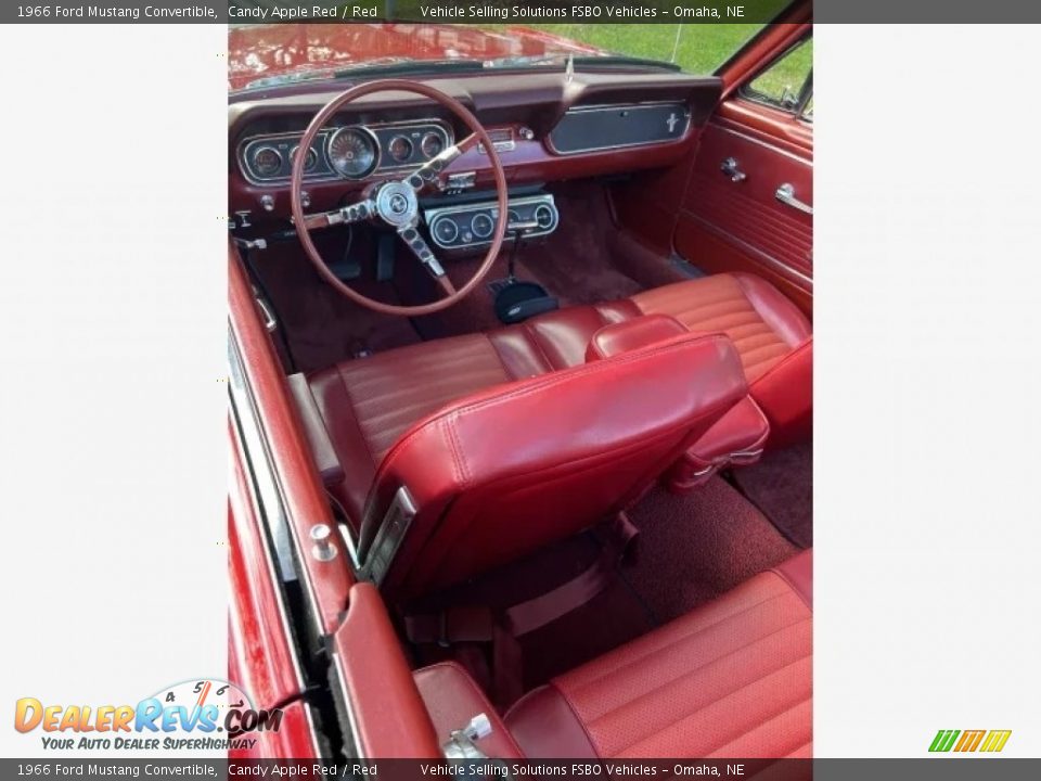 Red Interior - 1966 Ford Mustang Convertible Photo #4