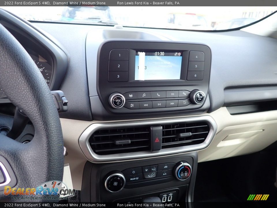 2022 Ford EcoSport S 4WD Diamond White / Medium Stone Photo #18