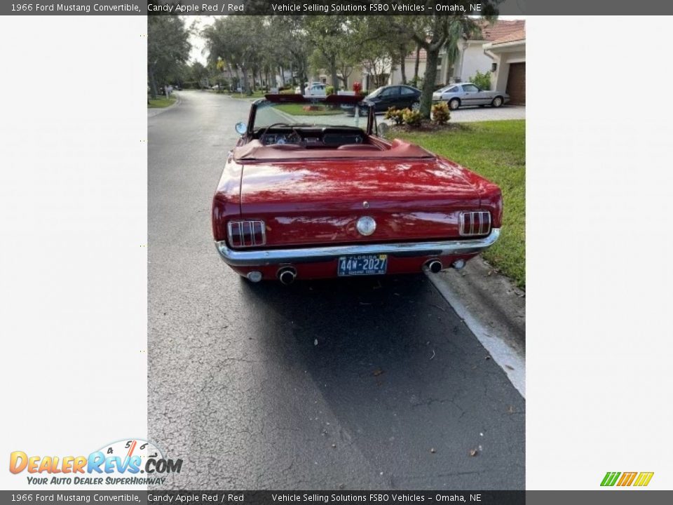 1966 Ford Mustang Convertible Candy Apple Red / Red Photo #10