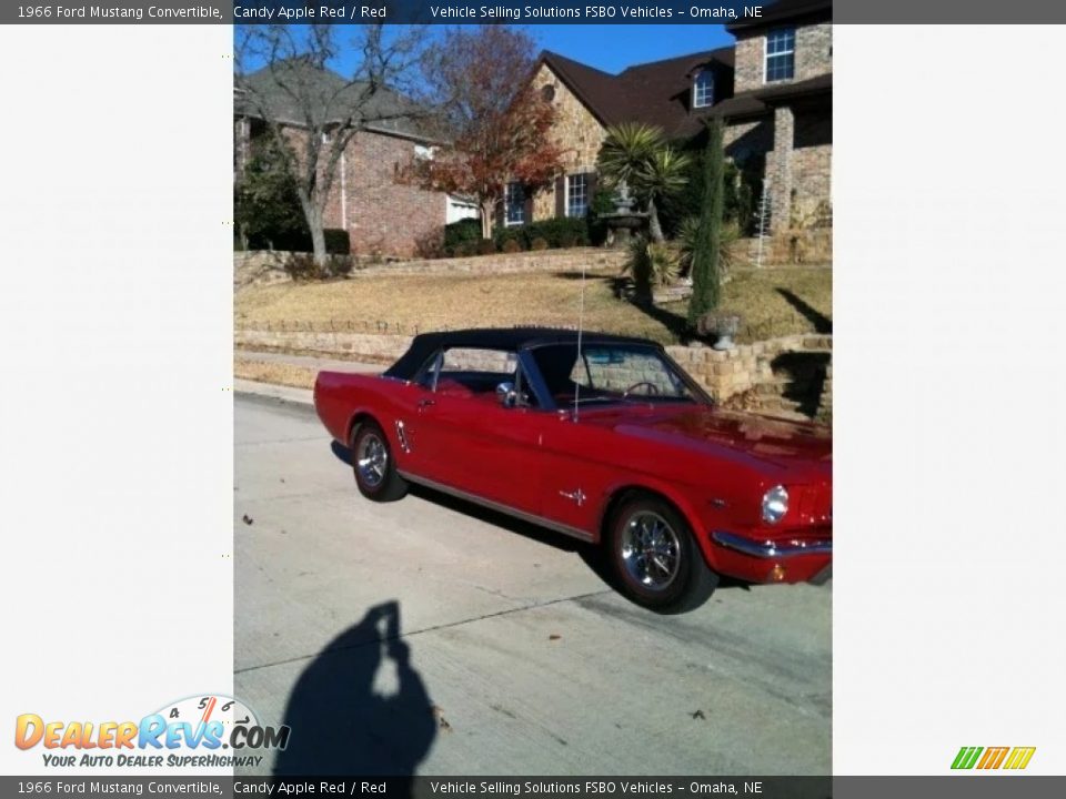 1966 Ford Mustang Convertible Candy Apple Red / Red Photo #11
