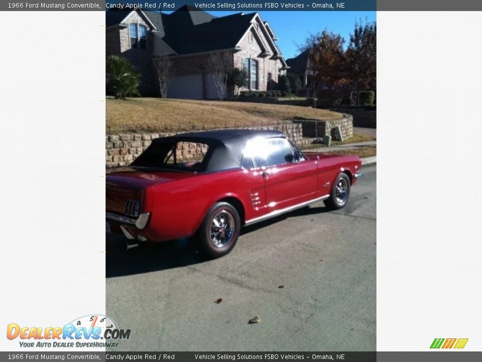 1966 Ford Mustang Convertible Candy Apple Red / Red Photo #13