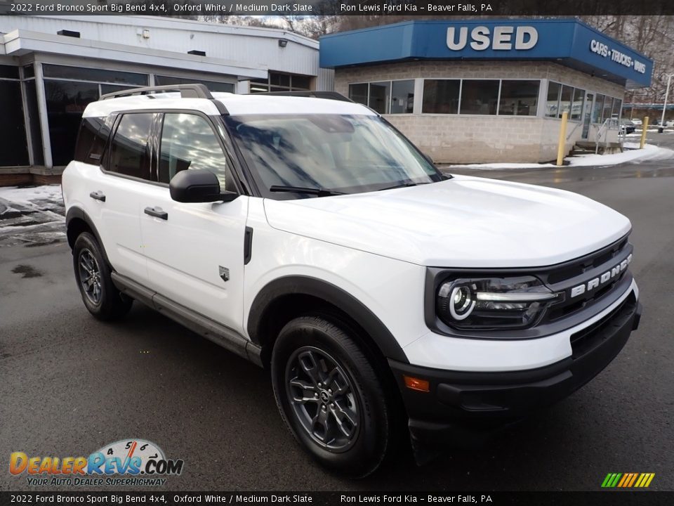 2022 Ford Bronco Sport Big Bend 4x4 Oxford White / Medium Dark Slate Photo #2