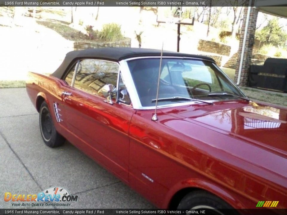 1966 Ford Mustang Convertible Candy Apple Red / Red Photo #14