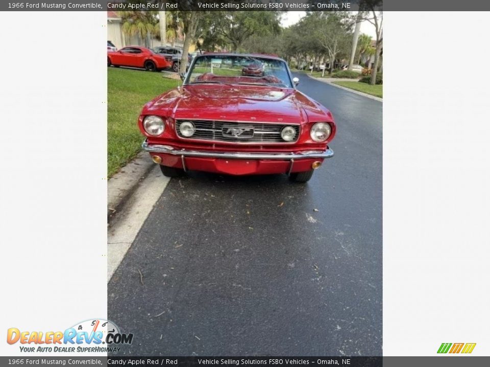 1966 Ford Mustang Convertible Candy Apple Red / Red Photo #15