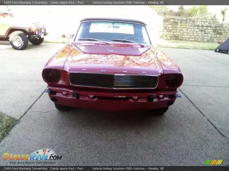 1966 Ford Mustang Convertible Candy Apple Red / Red Photo #17