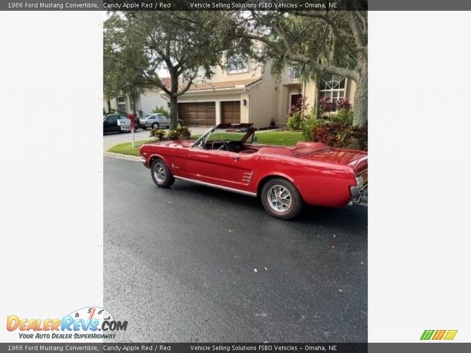 1966 Ford Mustang Convertible Candy Apple Red / Red Photo #18