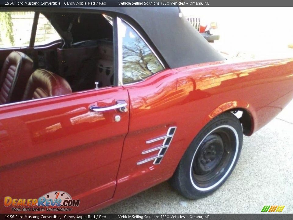 1966 Ford Mustang Convertible Candy Apple Red / Red Photo #25