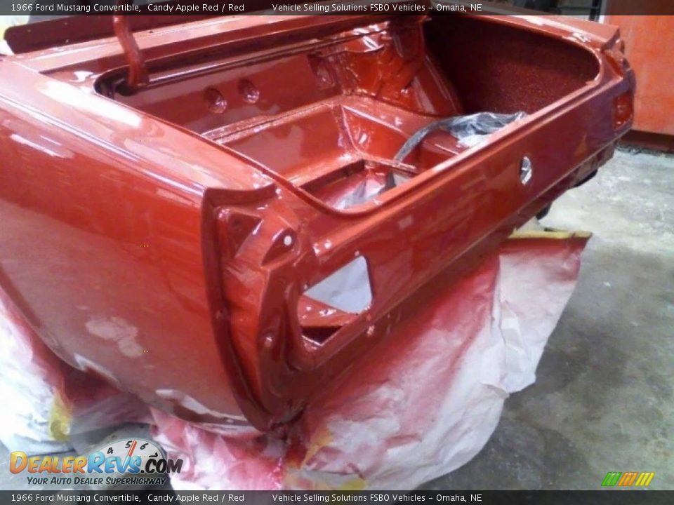 1966 Ford Mustang Convertible Candy Apple Red / Red Photo #35
