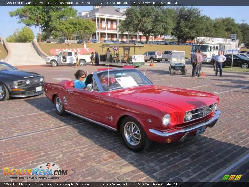 1966 Ford Mustang Convertible Candy Apple Red / Red Photo #36