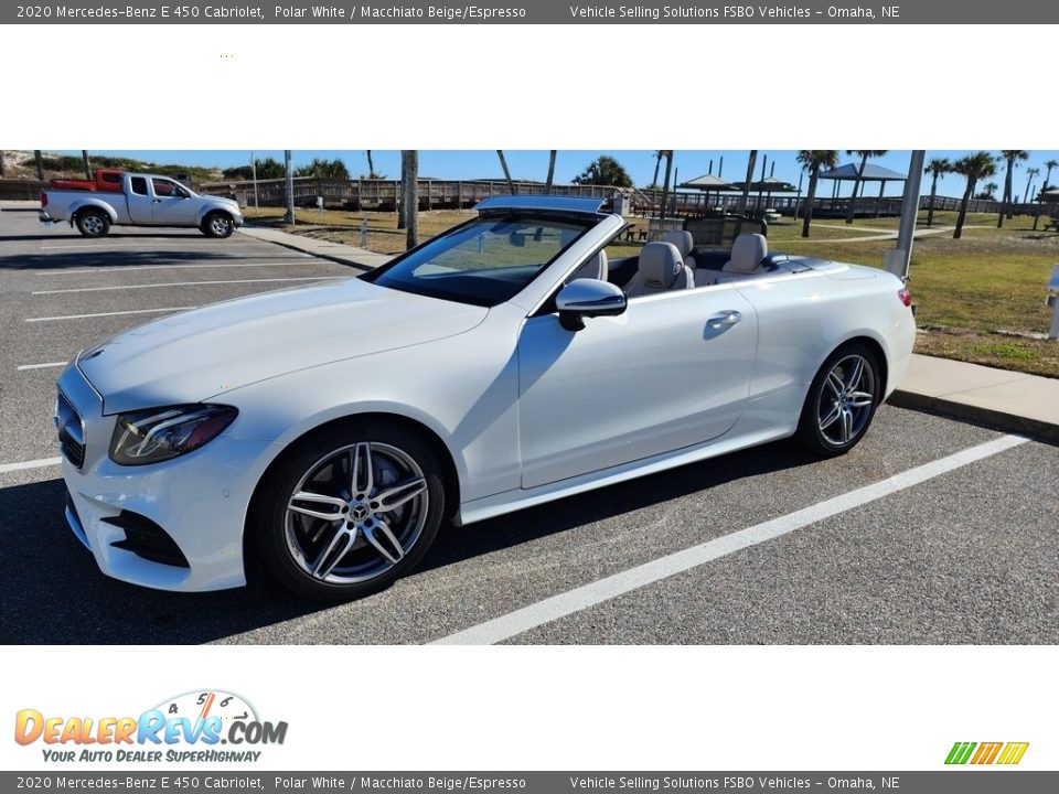 2020 Mercedes-Benz E 450 Cabriolet Polar White / Macchiato Beige/Espresso Photo #2