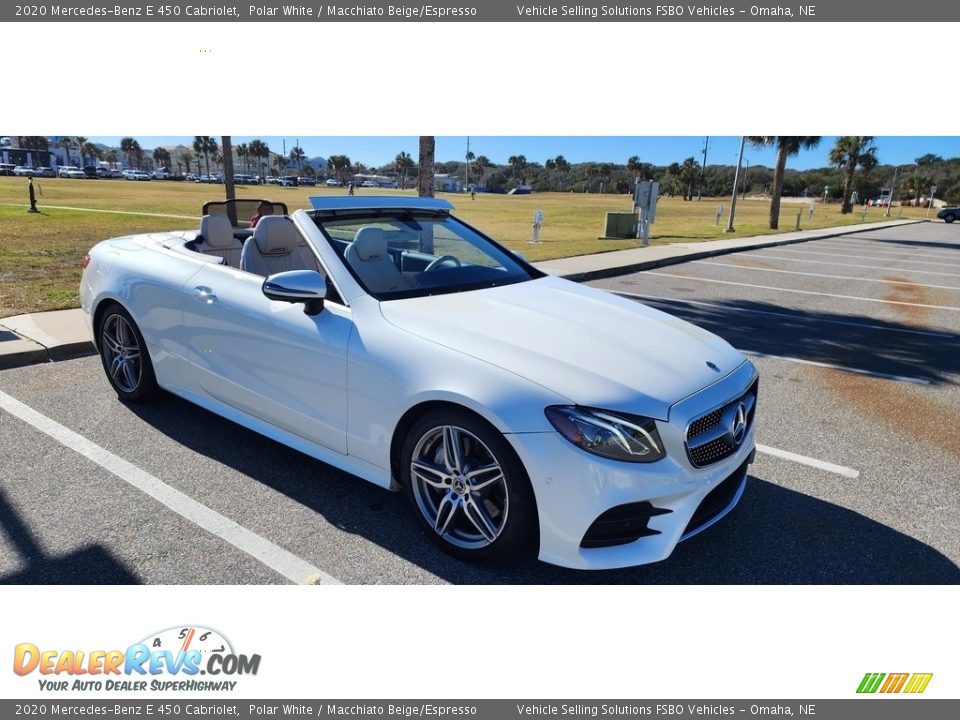 2020 Mercedes-Benz E 450 Cabriolet Polar White / Macchiato Beige/Espresso Photo #8