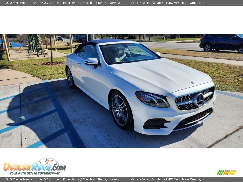 2020 Mercedes-Benz E 450 Cabriolet Polar White / Macchiato Beige/Espresso Photo #12