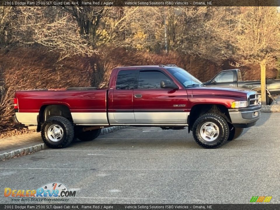 2001 Dodge Ram 2500 SLT Quad Cab 4x4 Flame Red / Agate Photo #7