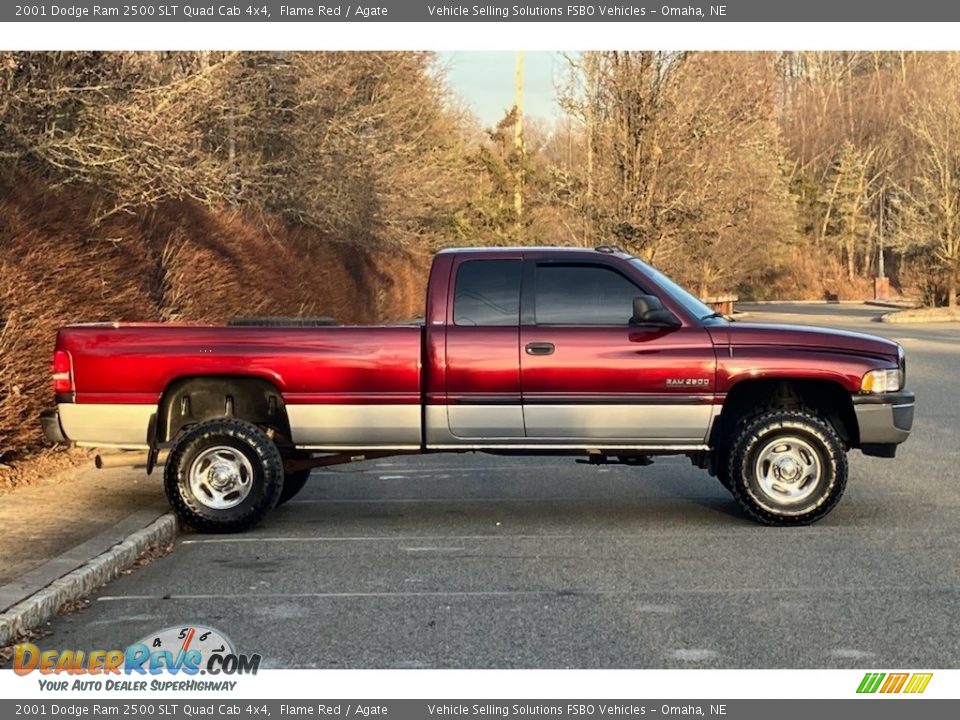2001 Dodge Ram 2500 SLT Quad Cab 4x4 Flame Red / Agate Photo #8