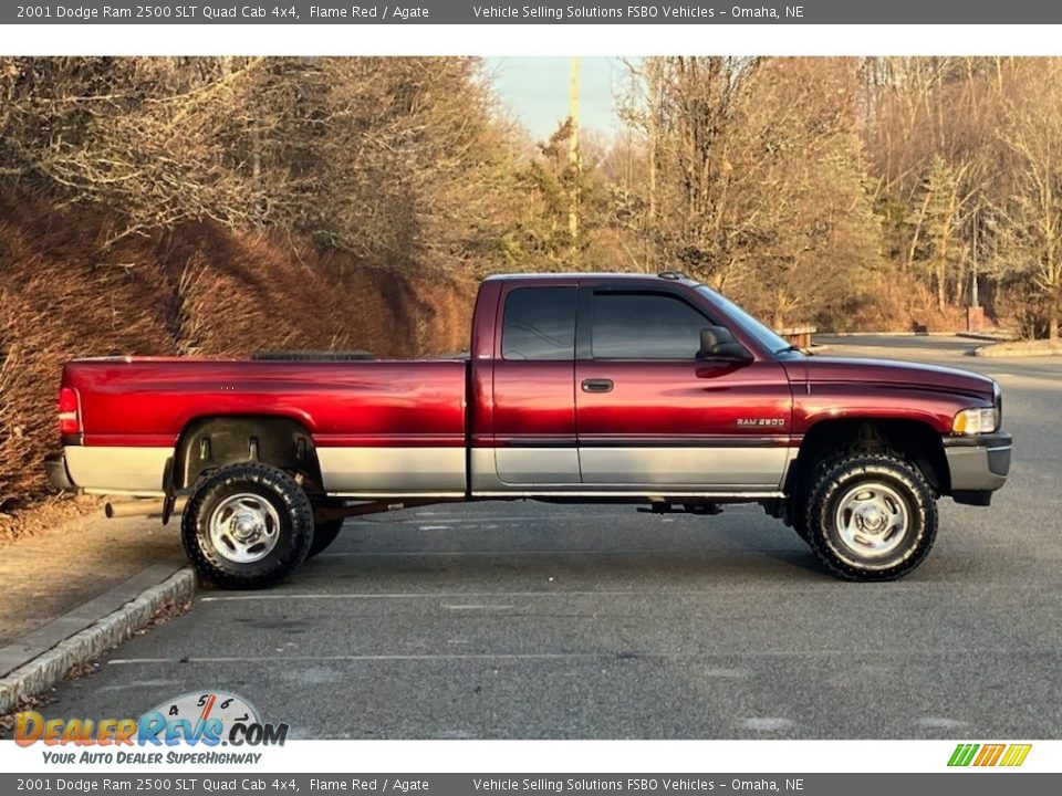 2001 Dodge Ram 2500 SLT Quad Cab 4x4 Flame Red / Agate Photo #8