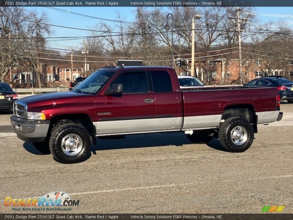 2001 Dodge Ram 2500 SLT Quad Cab 4x4 Flame Red / Agate Photo #17