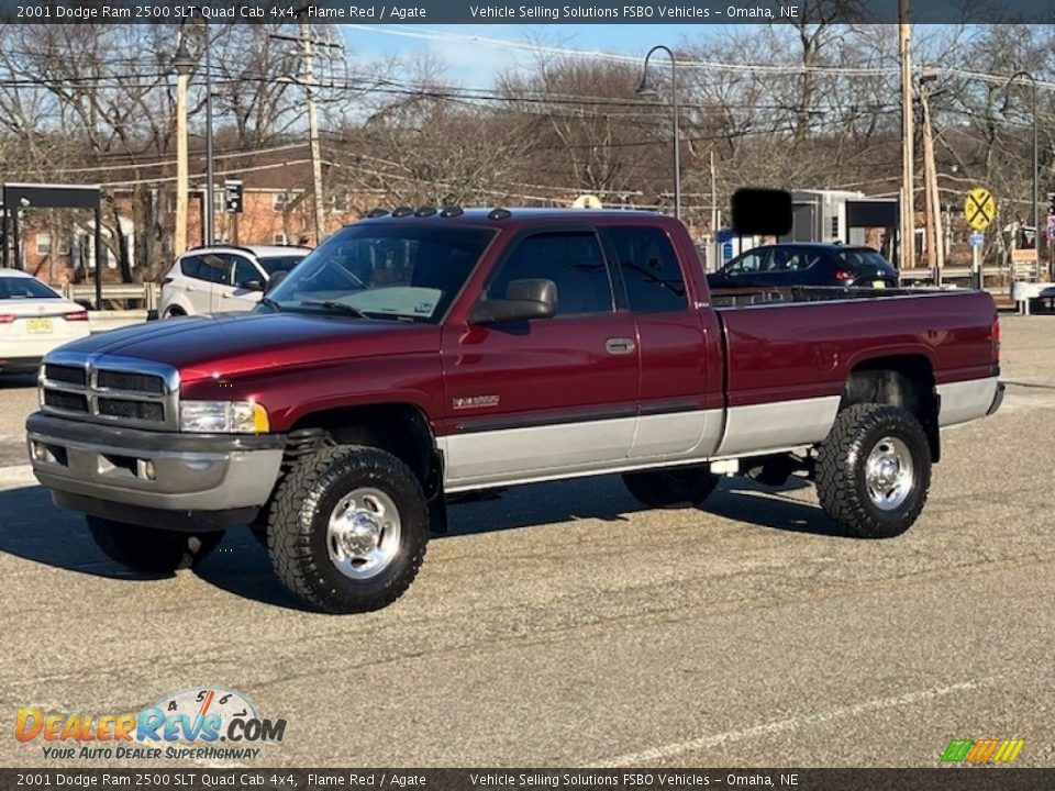 2001 Dodge Ram 2500 SLT Quad Cab 4x4 Flame Red / Agate Photo #19