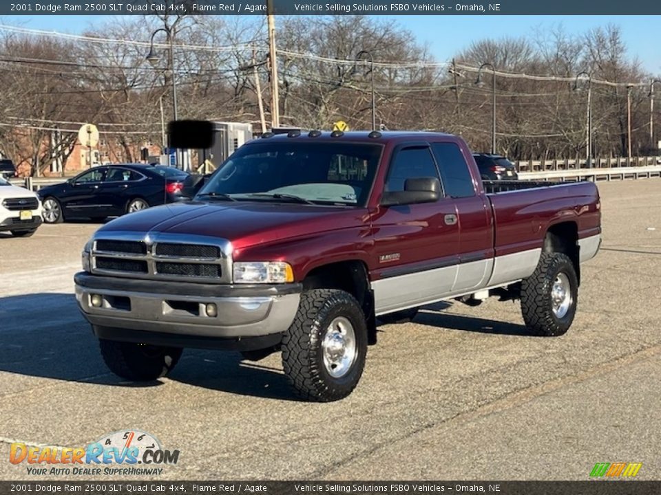 2001 Dodge Ram 2500 SLT Quad Cab 4x4 Flame Red / Agate Photo #20