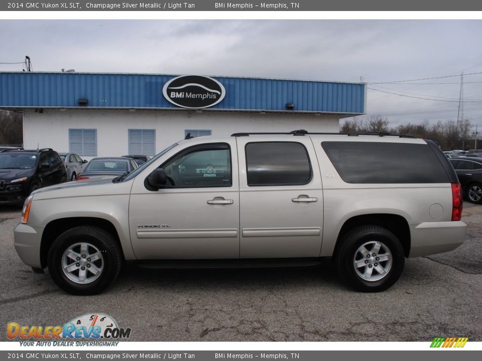 2014 GMC Yukon XL SLT Champagne Silver Metallic / Light Tan Photo #2