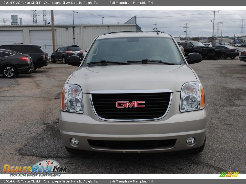 2014 GMC Yukon XL SLT Champagne Silver Metallic / Light Tan Photo #8