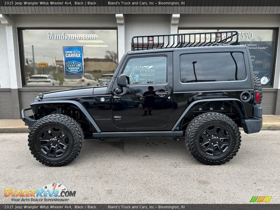 2015 Jeep Wrangler Willys Wheeler 4x4 Black / Black Photo #1