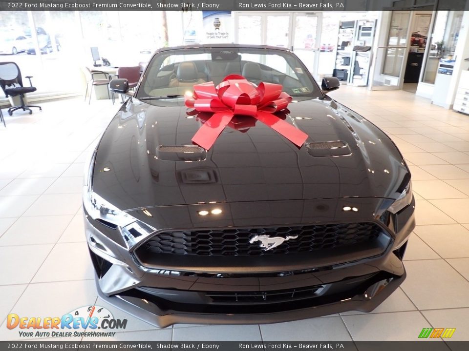 2022 Ford Mustang Ecoboost Premium Convertible Shadow Black / Ebony Photo #2